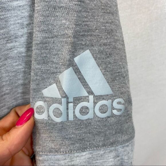 Ladies adidas Climalite Long‎ Sleeved Two Tone Grey Sweatshirt Size Medium - Picture 9 of 11